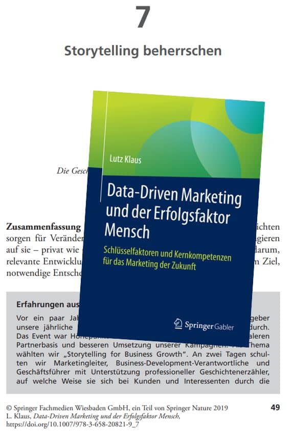 Mastering data storytelling - Chapter 7 in the book - Marketing ROI Experts - Your expert for B2B marketing